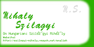 mihaly szilagyi business card